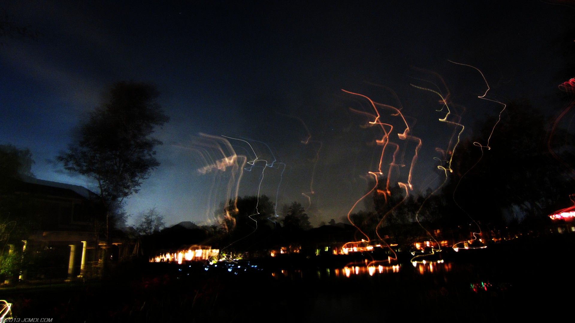 Bridgeport Lake Night abstract motion image